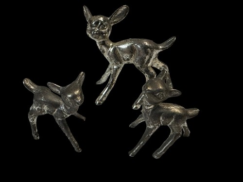 Deer figures vintage metal - x,