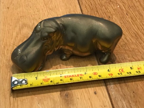 Brass hippo hippopotamus - brass,