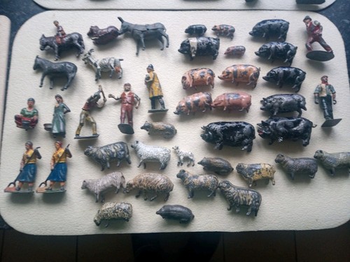 Vintage lead farm - lead, figures
