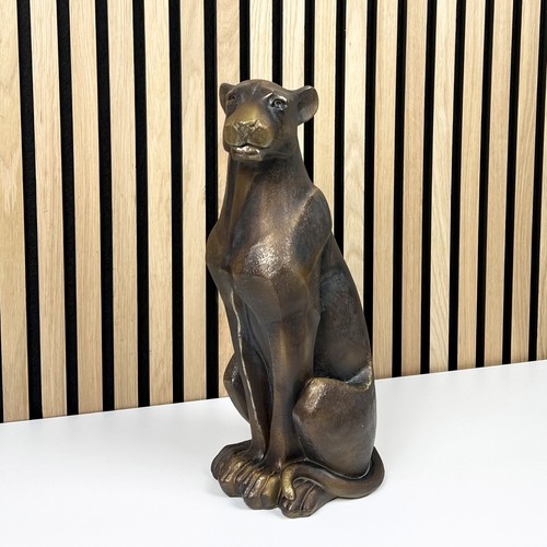 Large bronze leopard - bronze,