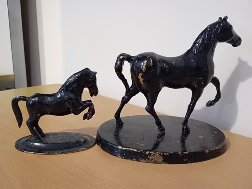 Vintage brass horse - 2x,