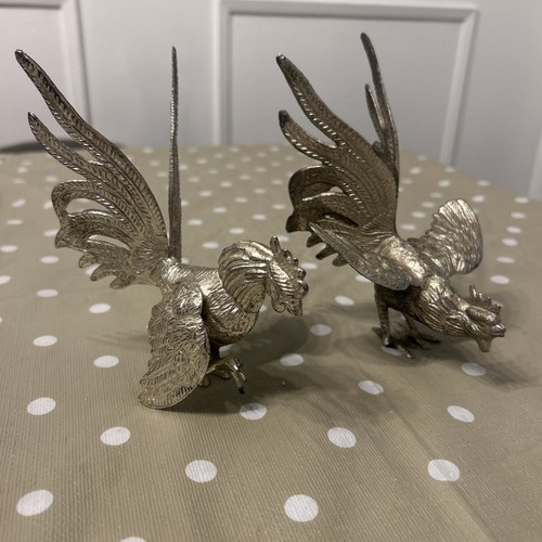Pair vintage silver metal - pair,