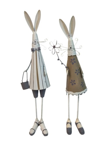 Metal standing rabbit - metal,