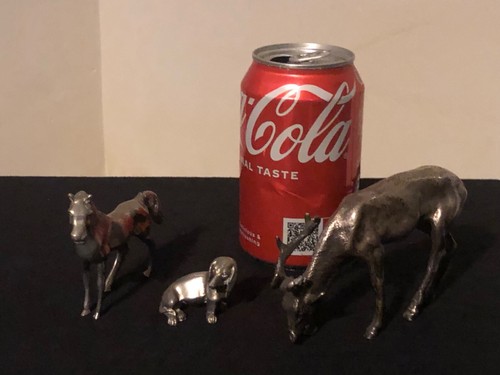 Vintage white metal miniature - white,